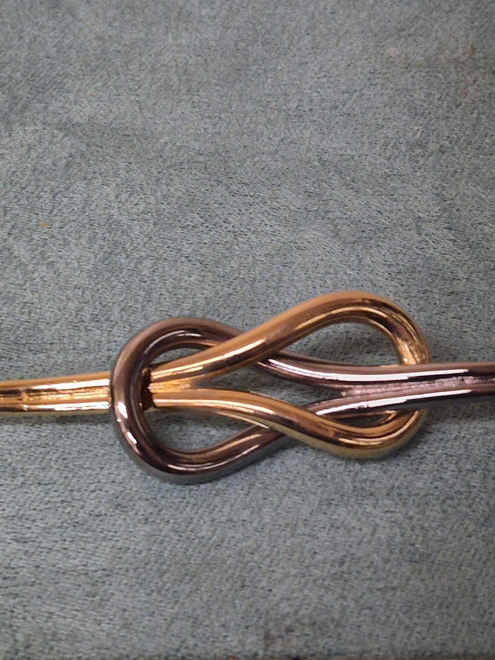 Vintage Nina Ricci for Gerry's Two-Tone Modernist Knot Brooch Pin